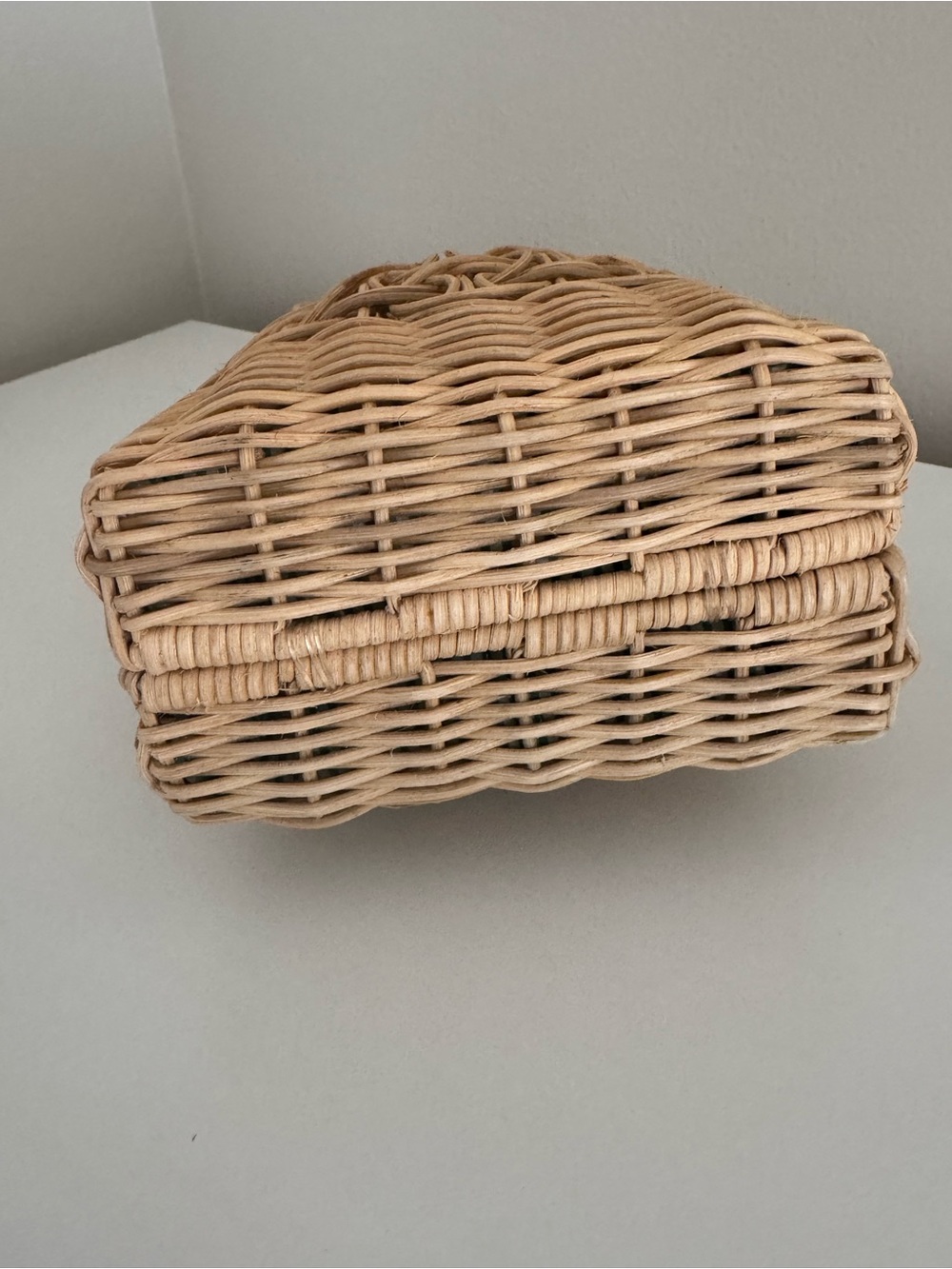 Anthropologie Natural Woven Rattan  Mini Bag with Rope Handle - Picture 6 of 6